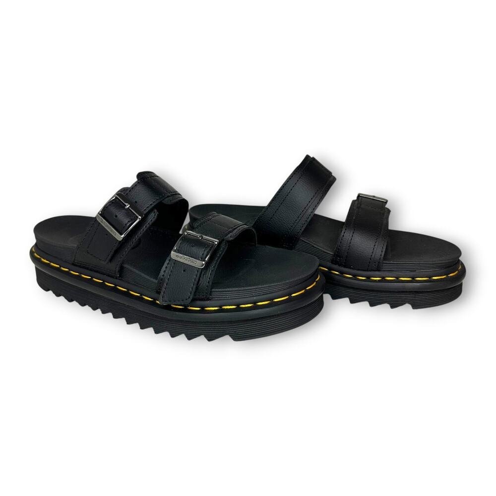 Dr. Martens Myles Slide Sandal Size Women’s US 9 Black Platform Two Strap 570036 - Picture 9 of 11
